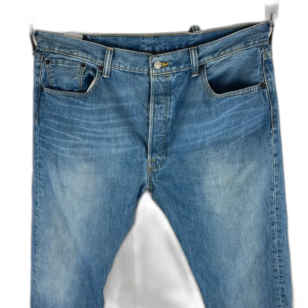 Levi's 501 Original Fit Jeans Men’s 38x32 Blue Straight Leg Button Fly Denim